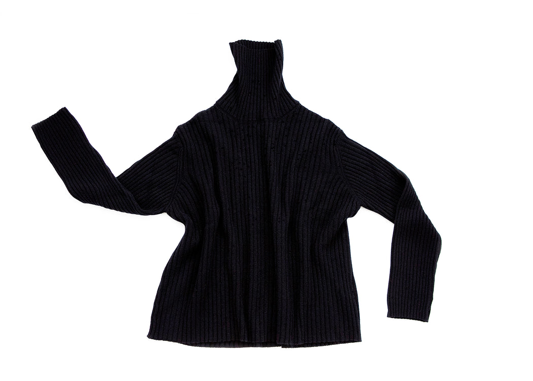 Black long sleeve turtleneck sweater