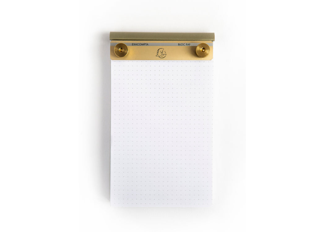 Metal writing pad with paper