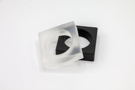 Clear and black silicone square bracelets