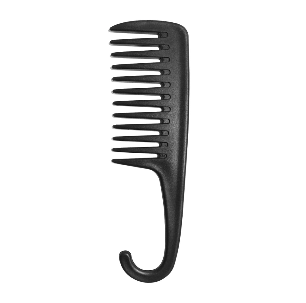 Black wide toothed comb