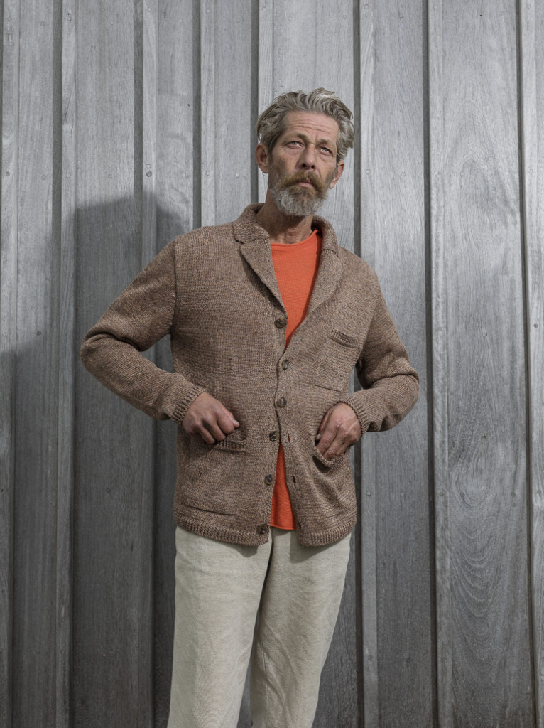 INIS MEAIN イニシュマン リネンシルク ニットジャケット Inis Meain Linen Pub Jacket - Natural — SEMIFINALIST®