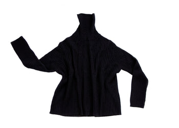 Black long sleeve turtleneck sweater