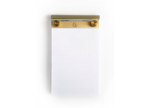 Metal writing pad containing dotted paper