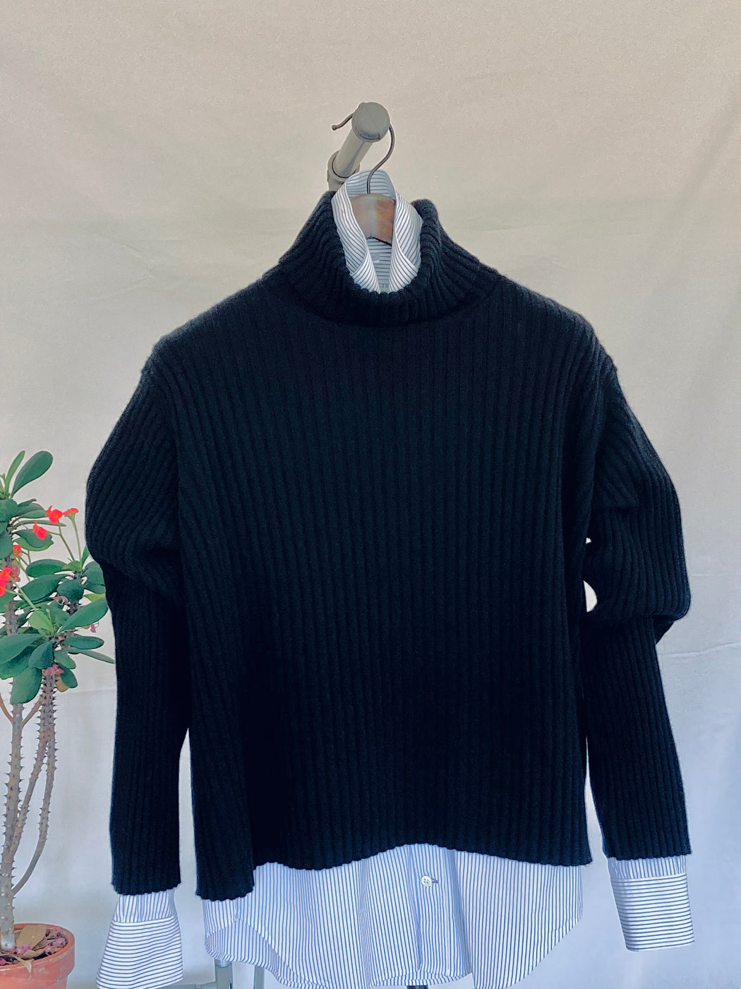 Black long sleeve turtleneck sweater