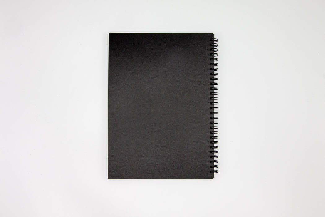 Black Spiral Notebook (back view)