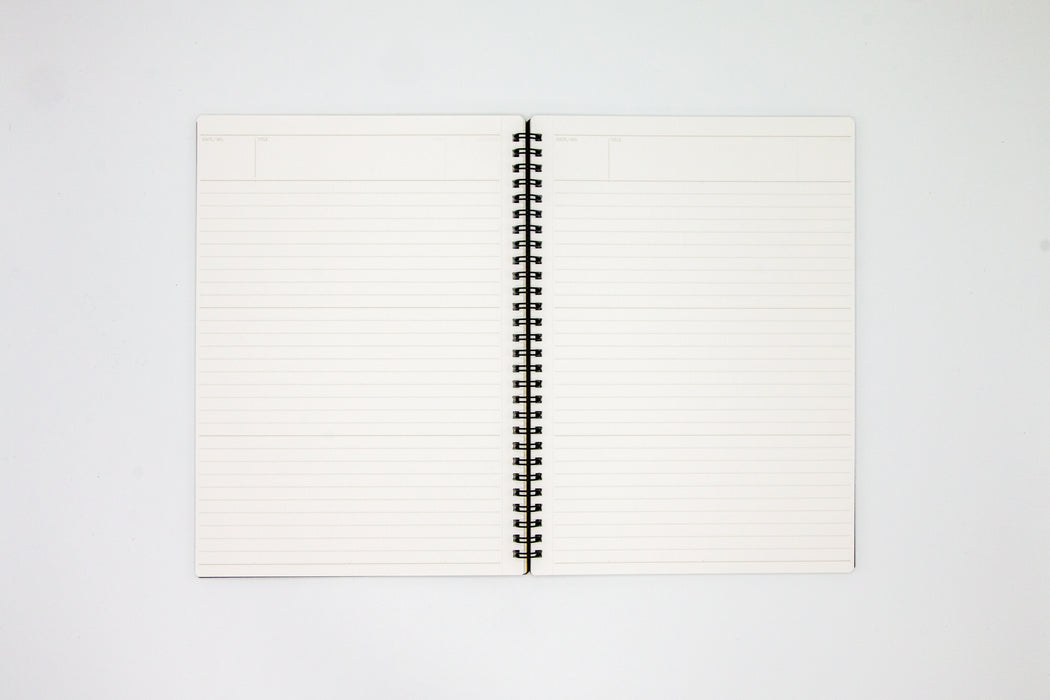 Lined Pages inside Spiral Notebook