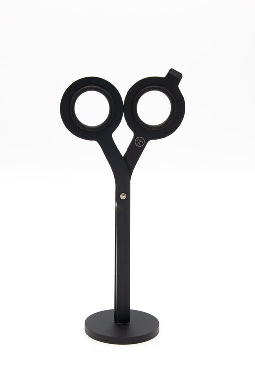Black stainless steel office scissor on magnetic base