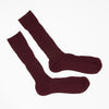 Long burgundy socks