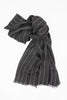 Grey & White Knotted Pinstripe Cashmere Scarf