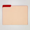 Tan and Red leather file folder
