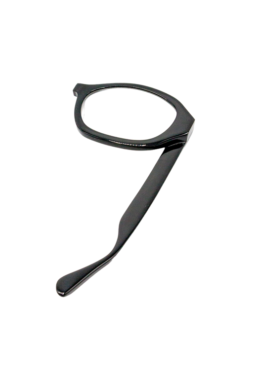 Black magnifying monocle with handle