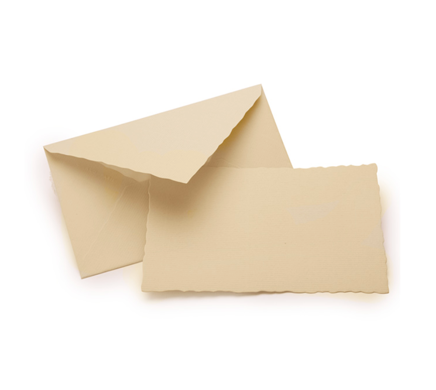 Tan colored note card and envelope