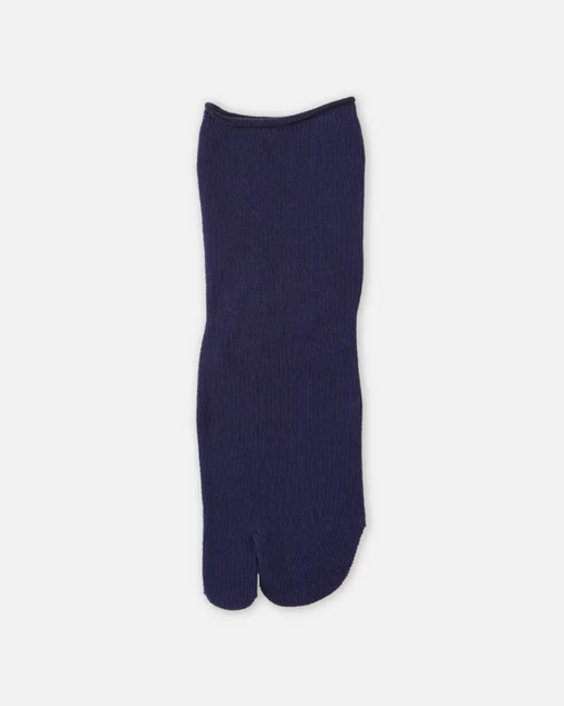 A pair of dark purple cotton socks
