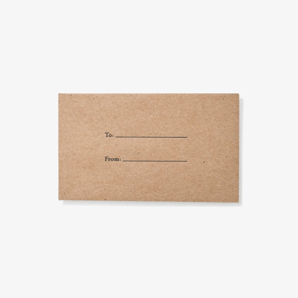 Tan envelope reading "To" and "From"