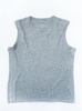 Grey sleeveless crew neck t-shirt