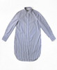 Blue & white striped long sleeve shirtdress