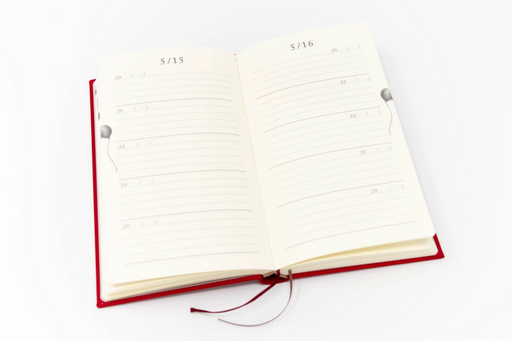 Interior Pages of 5-Year Diary Notebook