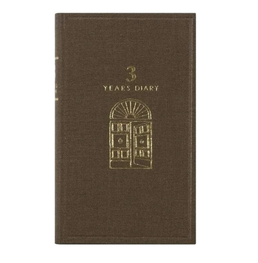 Brown Cover: 3-Year Diary Notebook