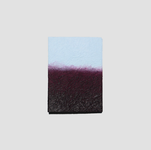 Pale blue and burgundy notebook cover