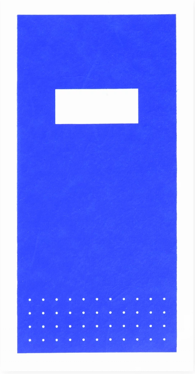 Blue Hanji notebook with silk screened cover