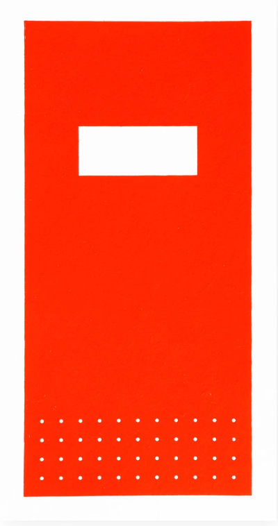 Red Hanji notebook with silk screened cover