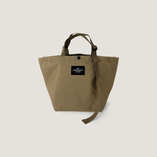 Khaki colored Small Carry-All Tote with adjustable handle straps
